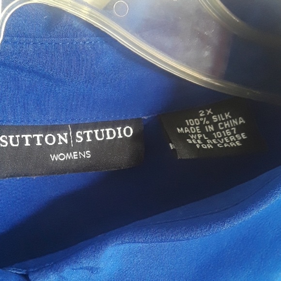 NWOT Sutton Studio 100% silk shirt - Picture 3 of 7